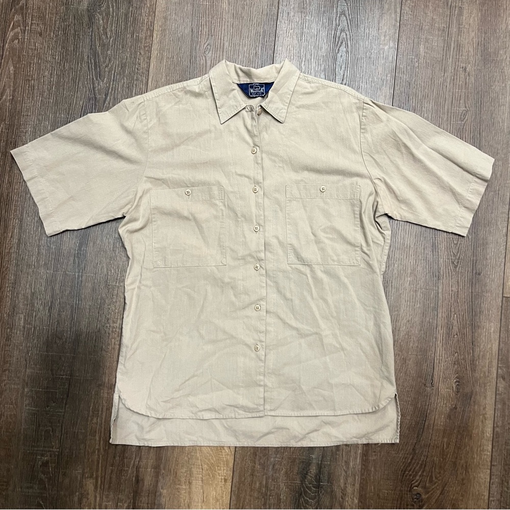 The Woolrich Woman Sand Button Down Tee